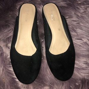 Topshop women black block heel slide on Mules